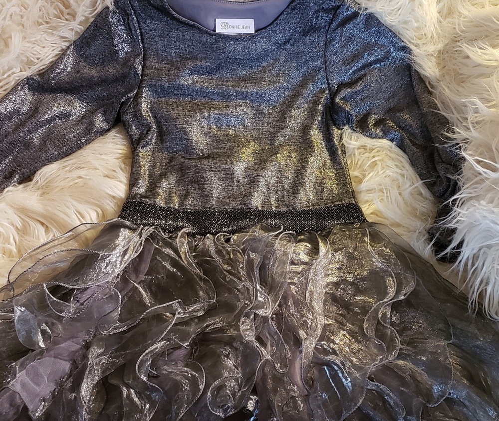 ❤💚Holiday Girls Gunmetal Silver Dress❤💚